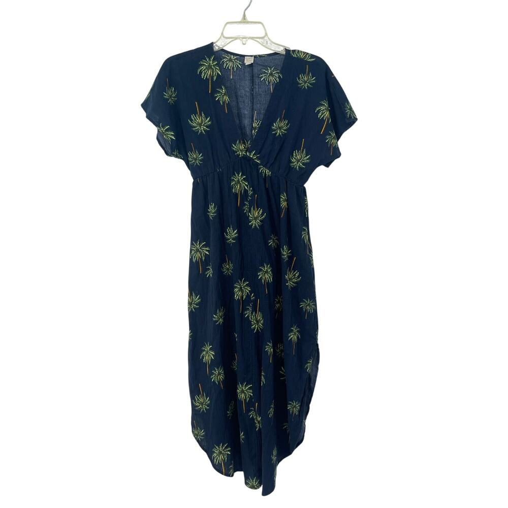 Loft Beach XS Palm Tree Dress Tropical Vacation Resort Novelty Cover Up